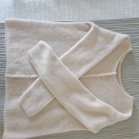 Sezane Gaspard Cardigan in Nude - Picture 7 of 9